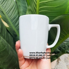 ly quai vuông sứ Minh Long - ly sứ trắng minh long