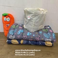 nệm ngủ trưa văn phòng 80x180cm kèm túi đựng tiện lợi - nệm toper ngủ trưa văn phòng