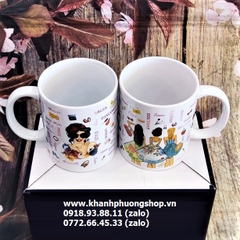 bộ 2 ly sứ uống nước - bộ 2 ly sứ