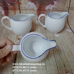 gàu rót sốt sứ Minh Long viền xanh dương dung tích 220ml - rót sốt sứ minh long viền xanh