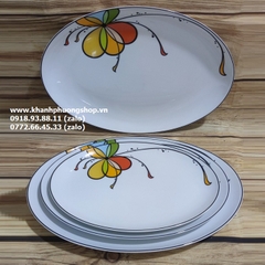 dĩa hột xoài Daisy Bóng Bay sứ Minh Long - dĩa sứ Minh Long Daisy Bóng Bay hình oval
