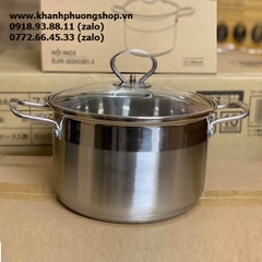 nồi inox 3 đáy Elmich xài bếp từ - nồi inox 3 đáy xài bếp từ