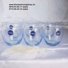 bộ 6 ly thủy tinh Luminarc 350ml - ly thủy tinh trắng xanh