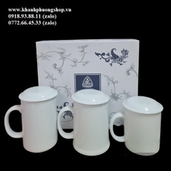 ly sứ Minh Long có nắp đậy nhiều size - ly sứ minh long có nắp
