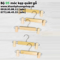 móc gỗ treo quần - móc gỗ kẹp quần