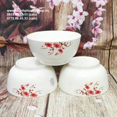 bộ chén sứ hoa đào - bộ chén sứ