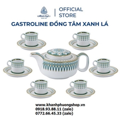 bộ ấm trà Gastroline Đồng Tâm Xanh Lá sứ Minh Long - bộ ấm trà Đồng Tâm Xanh Lá sứ Minh Long