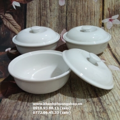 thố đựng súp có nắp sứ Minh Long - thố sứ đựng súp có nắp