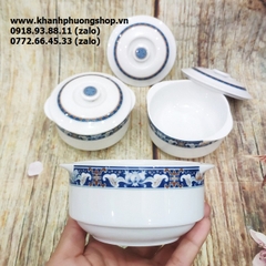 thố sứ chưng yến Phước Lộc Thọ sứ Minh Long - thố sứ chưng yến Minh Long
