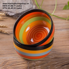 chén sứ cầu vòng - chén sứ