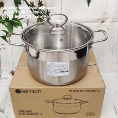 nồi inox 3 đáy Elmich xài bếp từ - nồi inox 3 đáy xài bếp từ