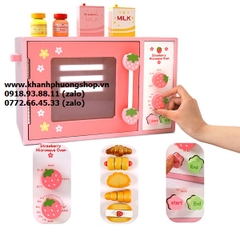bộ đồ chơi nướng bánh gỗ cho bé - đồ chơi gỗ máy nướng bánh cho bé
