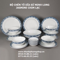tô chén dĩa sứ Minh Long Jasmine chim lạc - chén tô dĩa sứ Minh Long mẫu Chim Lạc
