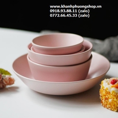 dĩa sứ tráng men cao cấp màu pastel - dĩa sứ tráng men cao cấp