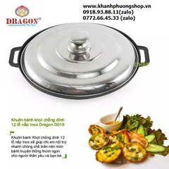 chảo gang đổ bánh khọt 8,10,12 lỗ - khuôn đổ bánh khọt 8,10,12 lỗ