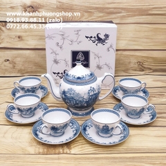 bộ ấm trà gốm sứ Minh Long Hoàng Cung Hồn Quê - bộ ấm trà gốm sứ Minh Long