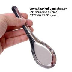 bộ 10 muỗng cơm inox dày đẹp - muỗng ăn cơm inox 19cm