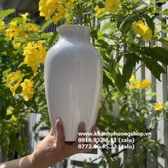 Bình hoa sứ trắng Minh Long nhiều kích thước - bình cắm hoa sứ Minh Long