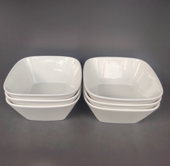 Combo 3 tô vuông loe 14cm gốm sứ Minh Long