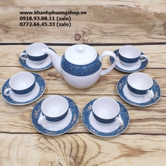 bộ ấm trà Diệp Lục sứ Minh Long - bộ ấm trà Diệp Lục gốm sứ Minh Long