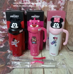ly giữ nhiệt inox Disney nhiều mẫu chuột mickey, gấu dâu xinh xắn - ly giữ nhiệt inox 304