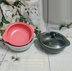 nồi sứ Minh Long nắp kính - nồi sứ minh long nắp thủy tinh