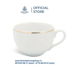 bộ ấm trà sứ trắng Minh Long viền vàng 0.8L - bộ ấm trà sứ Minh Long viền chỉ vàng