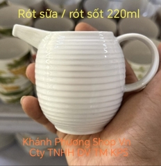 Bình rót sốt 220ml gốm sứ Minh Long - bình rót nước sốt 220ml