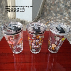 ly thủy tinh có nắp - ly thủy tinh