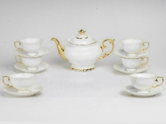 Bộ ấm trà Đài Cát 1.3L gốm sứ Minh Long (in logo quà tặng trên bình)