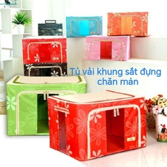Hộp vải đựng chăn màn 50x40cm - hộp vải đựng quần áo, chăn màn