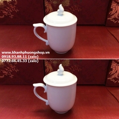 ly sứ có nắp Minh Long 0.3L - ca trà có nắp đậy sứ Minh Long