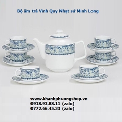 bộ ấm trà sứ Minh Long Vinh Quy Nhạt - bộ ấm trà Vinh Quy Nhạt sứ Minh Long