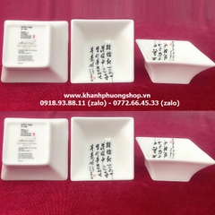chén đựng nước chấm vuông sứ Minh long - chén chấm vuông sứ minh long
