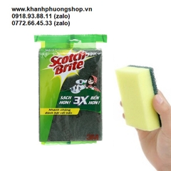 miếng rửa chén siêu sạch 3X Scotch-Brite 3M - miếng rửa chén