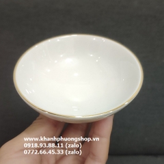 chén chấm viền vàng sứ Minh Long - chén chấm viền vàng sứ minh long