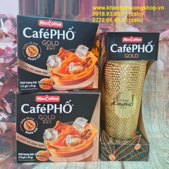 set 2 hộp cà phê phố tặng kèm ly kim cương 800ml màu gold - ly kim cương màu gold