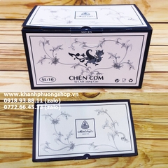 bộ 10 chén sứ trắng Minh Long - chén sứ Minh Long
