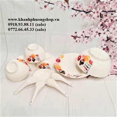 bộ chén tô dĩa sứ trắng - chén tô dĩa sứ