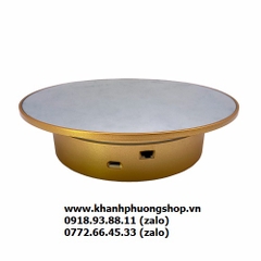 đế xoay trưng bày sản phẩm màu vàng gold 20cm tải nặng 3kg - đế xoay trưng bày