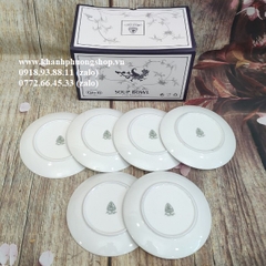 dĩa lót chén súp 13cm sứ Minh Long - dĩa tròn nhỏ 13cm sứ Minh Long