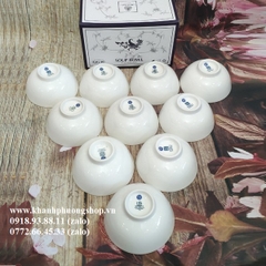 chén lys trắng sứ Minh Long - chén sứ trắng Minh Long
