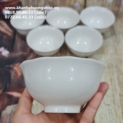 chén sứ Minh Long mẫu đơn trắng - chén sứ Minh Long