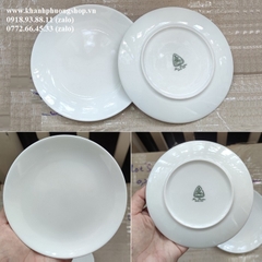 dĩa lót chén súp 13cm sứ Minh Long - dĩa tròn nhỏ 13cm sứ Minh Long