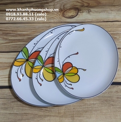 dĩa hột xoài Daisy Bóng Bay sứ Minh Long - dĩa sứ Minh Long Daisy Bóng Bay hình oval