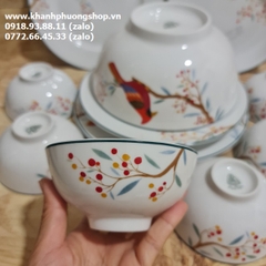 bộ tô chén dĩa Quả Đầu Mùa sứ Minh Long 16 món - bộ bàn ăn quả đầu mùa sứ minh long
