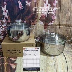 nồi inox five star 3 đáy 24cm - nồi inox five star 3 đáy