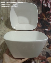 tô vuông loe cỡ lớn sứ Minh Long - tô vuông lớn sứ minh long