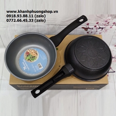 chảo chống dính lòng sâu 18cm ecoramic - chảo lòng sâu 18cm ecoramic