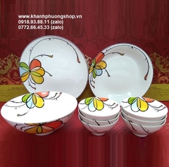 bộ chén tô dĩa sứ Daisy bóng bay sứ Minh Long - bộ chén tô dĩa sứ Minh Long
